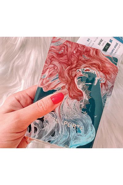 Cekuonline Transparent PVC Printed Pocket Passport Case Cover Compatible With Cool All Country Passports