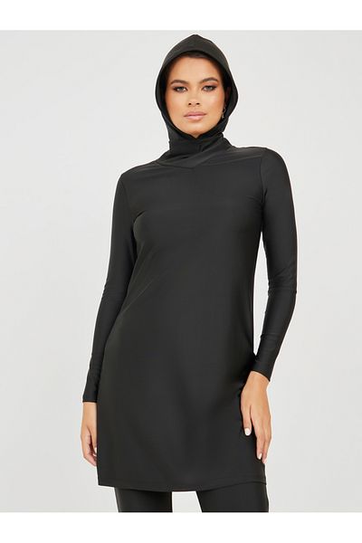 Styli Longline Hooded Burkini with Straight Leg Pant