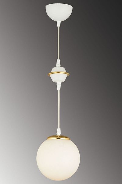SONSUZ AYDINLATMA&AVİZE White Single White Glop Top Glass Downward Facing Luxury Chandelier