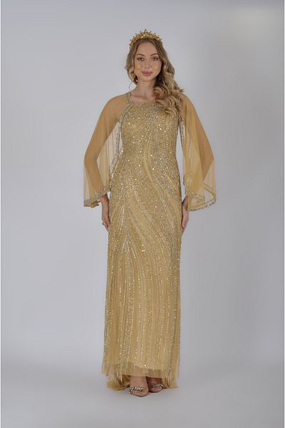 GATSBYLADY LONDON TUİ - Hand Embroidered Dress with Stone and Sequin Detail