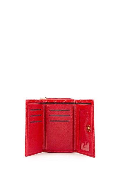 minebag ZC140 Model Red Diamond Patterned Women's Wallet