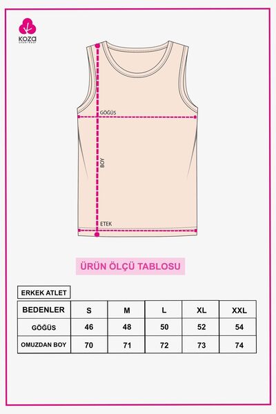 koza iç giyim Men's 2-Piece Basic Modal Athlete