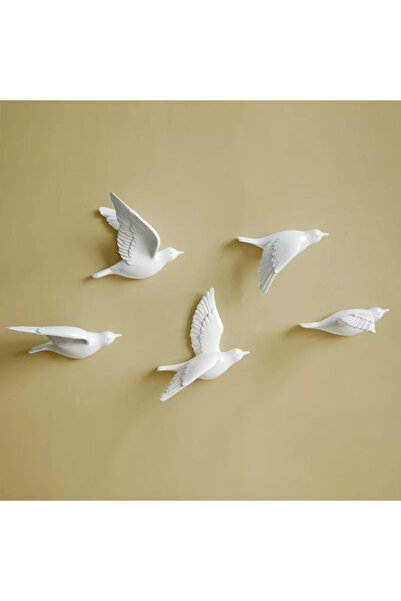 CajuArt Dekoratif Üç Boyutlu Uçan Kuş Duvar Dekoru Model D Biblo