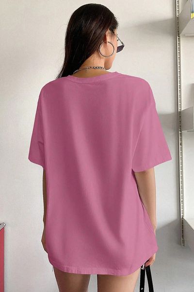 DAXİS Sportwear Company Tricou de damă supradimensionat - decolteu, imprimat