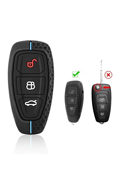 Alazpay Κάλυμμα θήκης κλειδιού σιλικόνης Ford Focus Fiesta Mondeo Kuga C Max ...
