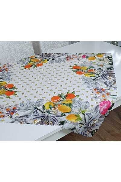 WENESSİ Κάλυμμα Fiskos από πολύχρωμο εμπριμέ πολυεστερικό ύφασμα με λουλούδια...