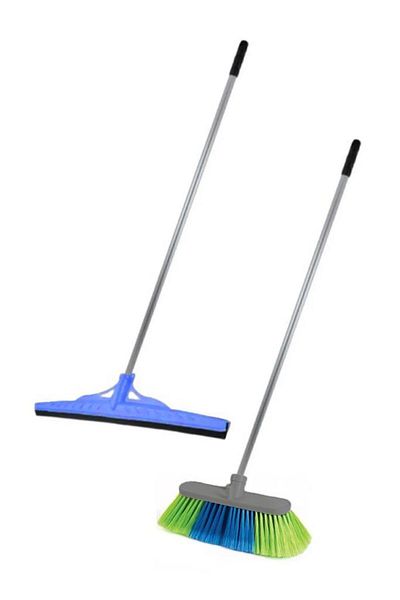 Tiesa Home 55cm Metal Squeegee Mop 2-Piece Vacuum Cleaner Set - Auto Floor Brush