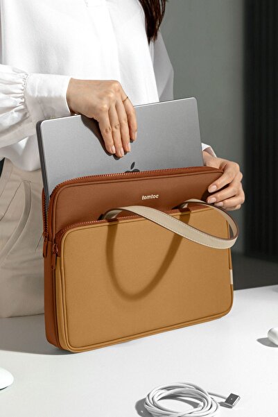 Tomtoc Модель A11 Коричнева сумка для ноутбука - 13,5-14,4 дюйма - A11d3m1