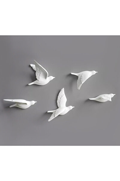 CajuArt Dekoratif Üç Boyutlu Uçan Kuş Duvar Dekoru Model D Biblo
