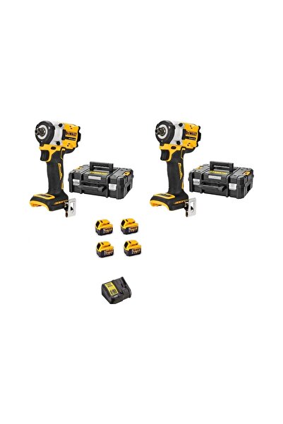 Dewalt 2 Adet DCF922 Somun Sıkma Makinası + 4 x 5 Ah Akü + 1x Dolum Cihazı