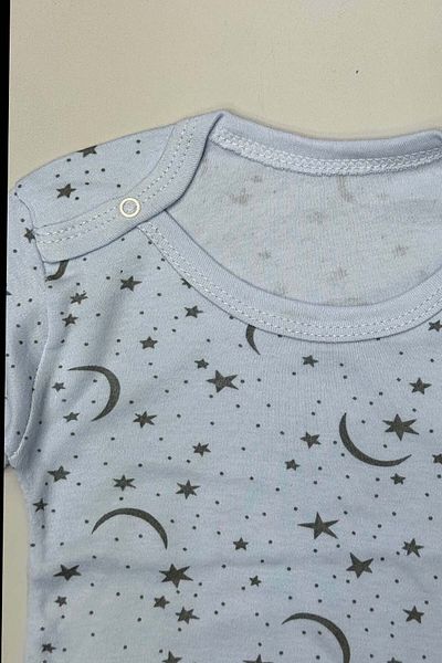 Peki Baby 5 Add 4 Pay Soft Combed Cotton Moon Star Big Bottom Snap Fastener Body Zibin Gift 7500