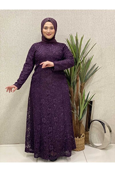 Butik büyük beden Kadın Güpür Abiye