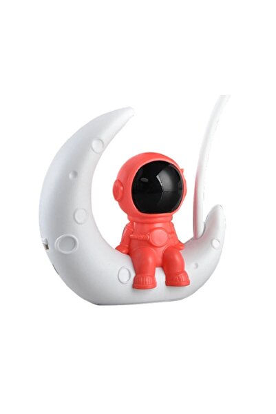 hediyeconcepti Astronot Ay Gece Lambası Çocuk Usb Şarj Edilebilir Led Lamba