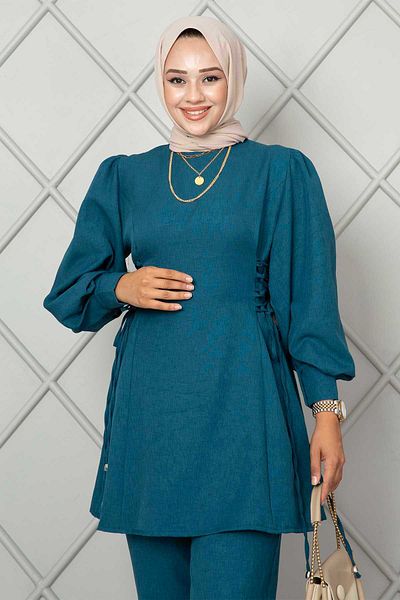 EBRUTESETTÜR Tie-up Side Detailed Tunic Set