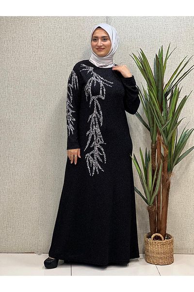 Butik büyük beden Lycra Jewelled Evening Dress