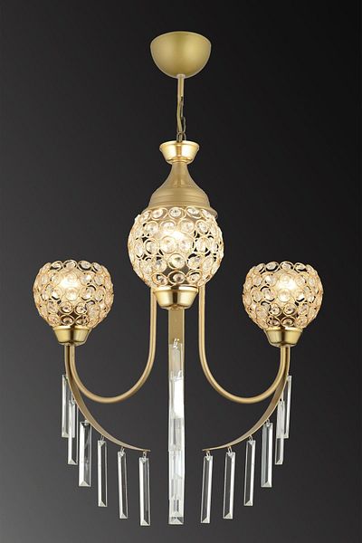 SONSUZ AYDINLATMA&AVİZE Antique Waterfall 3-Piece Optigon Head Luxury Up-Facing Crystal Stone Chandelier