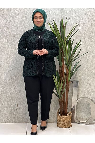 Butik büyük beden Blouse with Inside and Outside Design