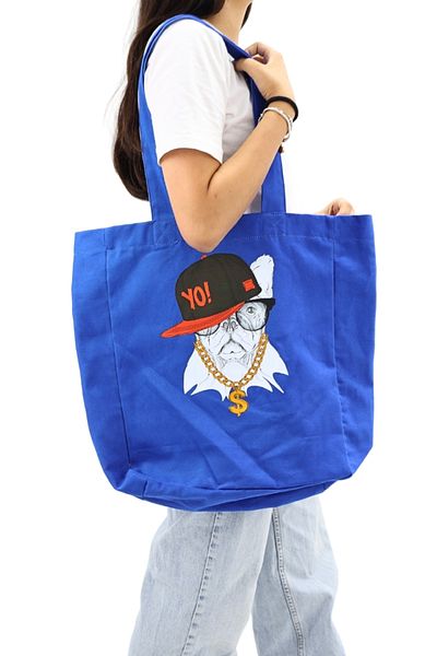 ICONE BAG Geantă tote pentru femei cu imprimeu Blue Dog cu volum mare - transport de mână și de umăr