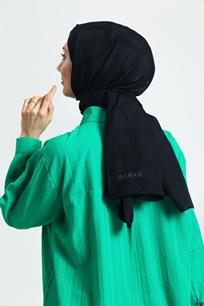 Sarar Özel Üretim %100 Pamuk Yakma Desenli Şal