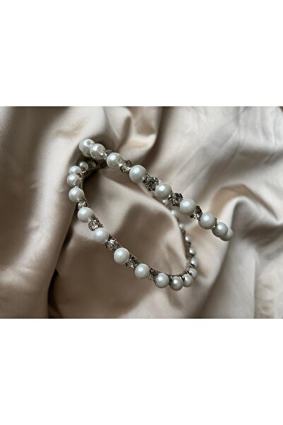 DOĞA ART STORE Διπλό στέμμα μαλλιών με λεπτομέρειες από ζιργκόν και μαργαριτάρι