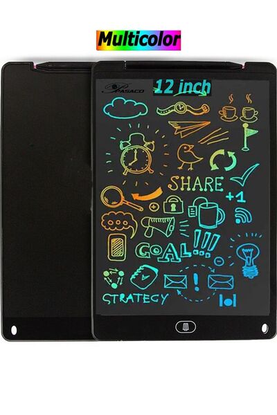 Shuzi 12 Inc Büyük Boy Renkli Dijital Kalemli Çocuk Yazı Çizim Writing Grafik...
