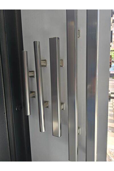 BY DORA DİZAYN ÇELİK KAPI SATEN KARE 40 CM ÇEKME KOL (AYARLANABİLİR SİSTEM)