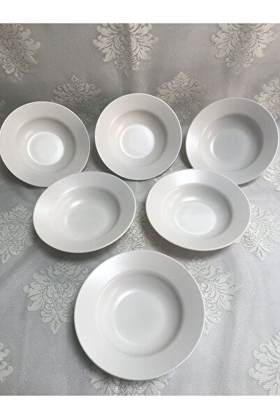 Keramika K2 Delta Pit Food-Pasta Plate 20 cm Matte White 6 Pieces