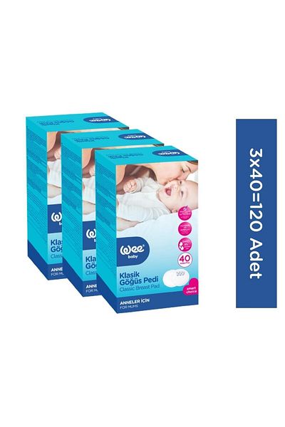 Wee Baby Classic Breast Pad Set (40x3 120 Pieces)