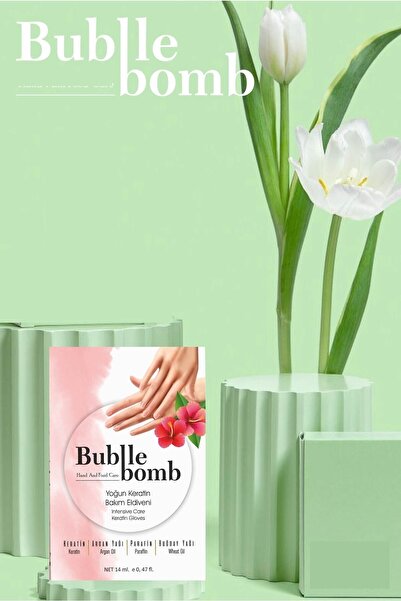 BUBBLEBOMB Tekli El Maskesi-yoğun Keratin El Bakım Eldiveni