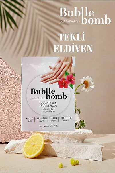 BUBBLEBOMB Tekli El Maskesi-yoğun Keratin El Bakım Eldiveni