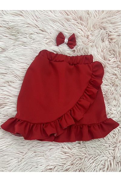 NA ADDESIGN Girl's red ruffle skirt