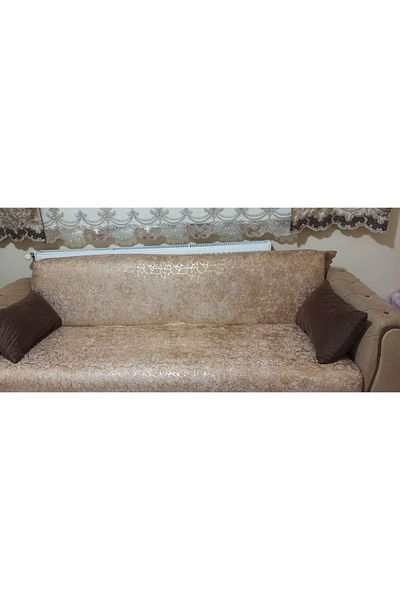 Tekstilsa Калъф за диван Yenimoda Gold Leaf Декоративна гъба Калъф за диван 1 брой Мляко Кафе