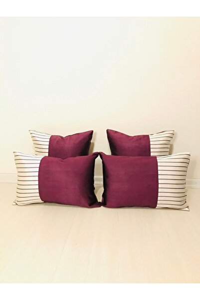 TheBohoHomeDecor Ev Modern Serisi - Ipek Kiremit İkili Set / Kutnu Ikat Kırlent