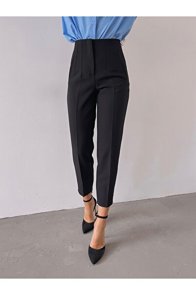 Jose Clothing Дамски панталони с висока талия и детайли от пиле