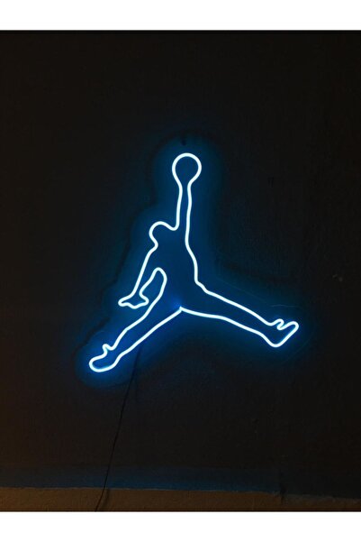 ÇAKRA Basketbol Temalı Neon Led Işıklı Tablo(50x45cm buz mavisi neon)12v