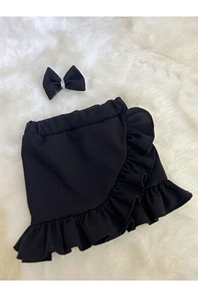 NA ADDESIGN FEKETE FODROS SZOKNYA LÁNYOKNAK