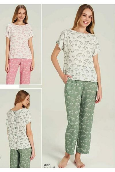 Feyza 5007 Model Short Sleeve Pajama Set