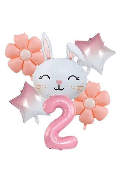 DÜVENCİ TİCARET Σετ μπαλονιών με φύλλα πεταλούδας και κεφάλια κουνελιών