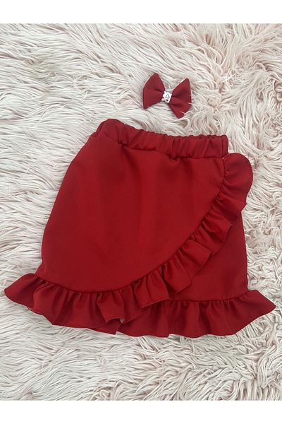 NA ADDESIGN Girl's red ruffle skirt