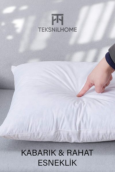 TeksNil Home 2 Pieces Bead Silicone Inner Elastic Throw Pillow