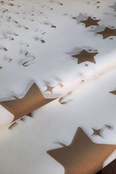 Emtory Home Star Plush Paper - Gift Pack - Dark Gold 10 Pieces - 50x70