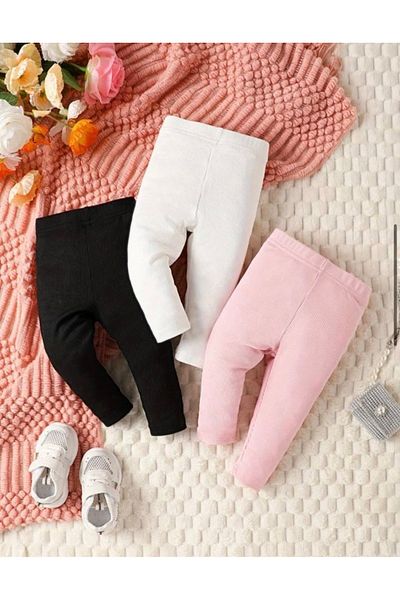 eymwes Unisex 3-Piece Camisole Basic Tights Set for Baby and Child