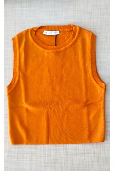 Dilvin Μοντέλο 10172 - Πλεκτό πουλόβερ με λαιμόκοψη σε σχήμα ποδηλάτου, καμέν...