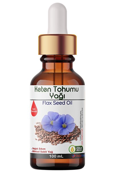 Dolar Kimya Keten Tohumu Yağı - 100 mL (Soğuk Sıkım Bitkisel Uçucu Yağ,Buhard...