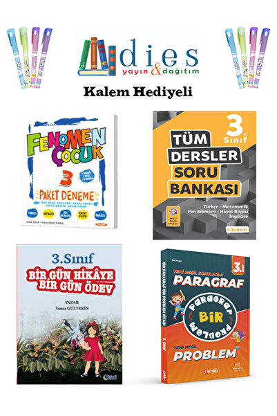 Fenomen Yayıncılık Fenomen 3. Sınıf Paket Deneme+Tdm. Tüm Dersler+Bir Gün Hik...