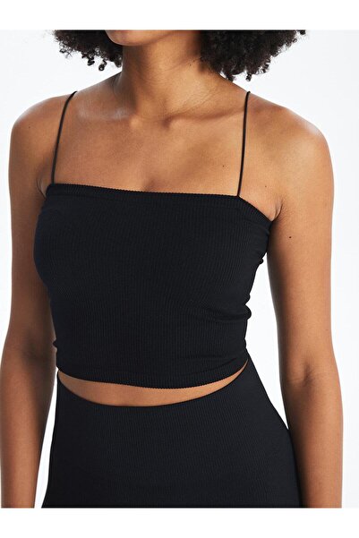 LC Waikiki Square Neck XSIDE Women's Crop Top - Solid Straps