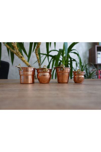 antepistachios وعاء سكر نحاسي صغير للحلويات التركية - 4 أنواع من تمثال الهدايا