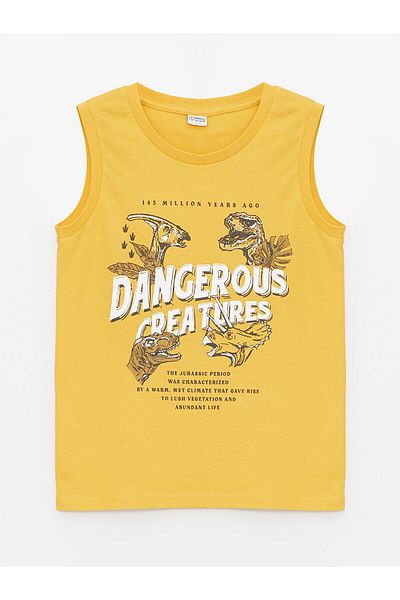 LC Waikiki LCW Kids Boy Crew Neck Printed Undershirt