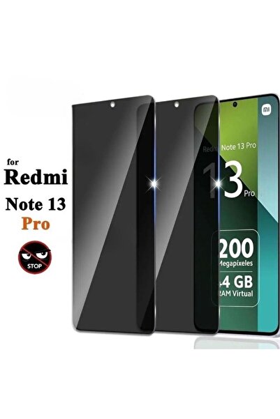 Rivor Xiaomi Redmi Note 13 Pro 4G Uyumlu 5D Hayalet Gizli Tam Kaplama Siyah R...