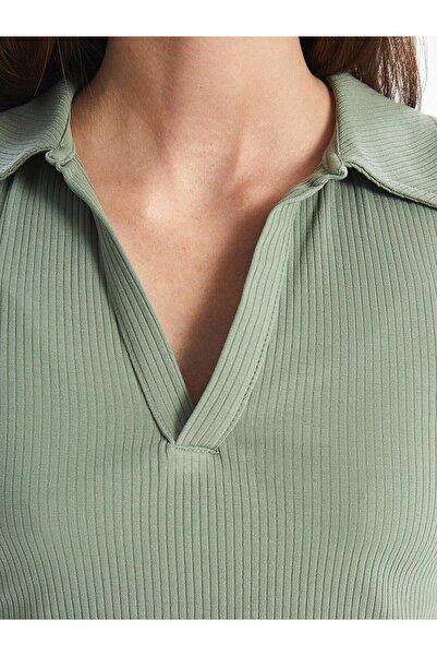 LC Waikiki LCWAIKIKI - Women's Polo Collar Plain Tank Top